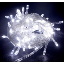 AvantajAl 10M 100 LED Boncuk Lamba Beyaz Işık Şeffaf Kablo
