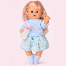 Giffy Oyuncak 30 cm Sesli Altını Islatan Boncuk Bebek Biberonlu Emzikli 12 Farklı Sesli Pilli Bebek