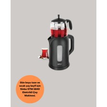 Twin Store 0,9 L Cam Demlik ve 1,7 L Su Haznesi ile Çay Keyfi Yeni Nesil