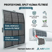 Novabis 75 x 100 Ev Ofis Split Klima Filtresi Yıkanabilir Özel Dokuma / Kes-Kullan / Toz Tutucu File + Çift Taraflı Bant Uyumlu