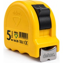 Dekor Hassan Dekor MetreDekor Şerit Metre 5 m x 25 mm Darbeye Dayanıklı