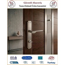 GrossAVM Sedir Aynalı Wc Banyo Kapı Kolu - Nikel Saten - WC SAĞ