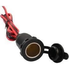 Esranın Dünyası Montaj Tipi Dişi Çakmak Soketi Kablolu Dişi Çakmak Soketi Vidalı Tip 12 Volt - 24 Volt Dc Araba Oto Çakmak Soketi