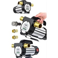 Esranın Dünyası 12V Kendinden Emişli Elektrikli Taşınabilir Yakıt Sıvı Yağ Aktarma Mazot Pompası Paslanmaz Gövdeli