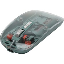 Twin Store Şeffaf Tasarımlı Bluetooth Kablosuz Mouse Pilli Kullanım Yeni Nesil