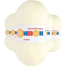 Mudanis 5 Adet Kristal El Örgü Lif Ipi Açık Krem 98223 - Bonbon Mudanis