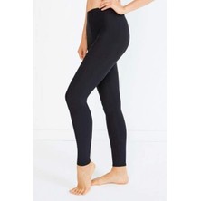 Royaleks Kadın Içi Pamuklu Termal Pijama Tayt Içlik Siyah