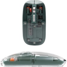Twin Store Bluetooth ve 2.4g USB Destekli Pilli Kablosuz Şeffaf Mouse Yeni Nesil