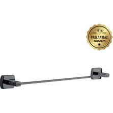 Premium Pirinç Marina Uzun Havluluk 50 cm Mat Siyah