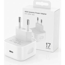 MuhendisTech MuhendisTech 40W (Watt) Gan5 Dynamic Power Usb-C Hızlı Şarj Adaptörü (Başlık) 60W (Watt) Max Pd Type-C iPhone ve Tüm Cihazlarla Uyumlu MuhendisTech