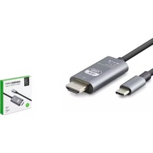 Hadron HDX7853 Type-C To HDMI Pvc 4K Ultra Hd Kablo Gri