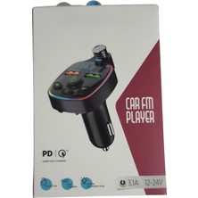 BSSM Yeni Nesil Car Fm Player Typ-Ce Çift USB Şarj Özellikli Dijital Ekranlı Fm Transmitter Cihazı