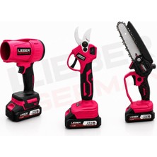 Lieber German Garden 3lü 21 Volt Dal Budama Makas ve Jet Üfleme Makinesi