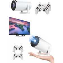 İlk El Grup Ieg™ Projeksiyon Cihazı Video Oyun Konsolu Projektör Taşınabilir Ayaklı Çift Kollu 4K Çöz�