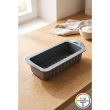 Vivenda Silikon Baton Kek Kalıbı Kulplu Yapışmaz Kolay Çıkan Ekmek Kek Pasta Kalıbı 28X11X6 cm