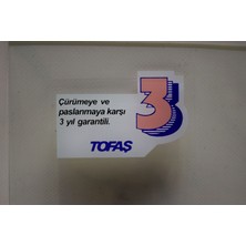Baslar Oto Doğan Kartal Şahin Eski Tip 1990 Model Kelebek Camı Garanti Etiketi Beyaz