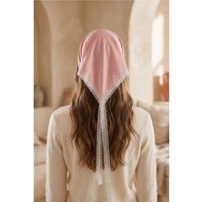 Belirtilmemiş Katia & Bony Dantel Detaylı Taç Şeklinde Bandana, Standart, 22505G2246, Pembe