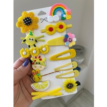 Belirtilmemiş 14'lü Pens Çıtçıt Toka Seti Sarı Renk