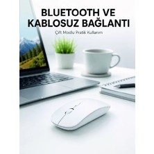 MiraLive Bluetooth Kablosuz Wireless Mouse Şarjlı Sessiz Ergonomik 5000 Dpı Fare