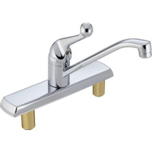 Belirtilmemiş Delta Faucet 120LF Klasik, Tek Kolu Mutfak Bataryası, Krom, 8 x 10.5 x 8 Inç