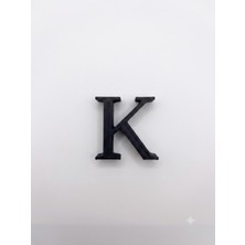 Ozn 3D Tech 3D Tasarım Dekoratif Harf 'k' Tinos Font (4 Cm)- Siyah
