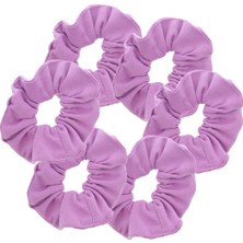 Belirtilmemiş Motique Accessories Large Solid Scrunchie - 6'lı Set - Lavanta