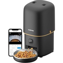 Esranın Dünyası Haustier PF05 Siyah Kameralı 1080P Fhd Gece Görüş Akıllı Otomatik Kedi  Kabı, Tuya App-Wifi Uzaktan Kontrol, Sesle Çağırma, 2.4ghz-5ghz, 4lt Hazne, Metal Kase