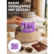 Hace Bazaar Seyahat Bakım Seti 5 Parça Sızdırmaz Şeffaf Kapaklı 30ML Yeni Nesil