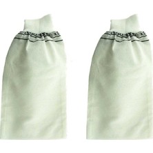 Royaleks 2 Adet Beyaz Banyo Hamam Kesesi Lastikli 25X17 cm