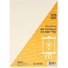 Esranın Dünyası Göz Yormayan A4 Kağıt Çizgisiz 125`LI A4 70GR