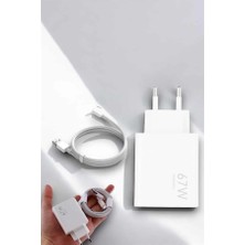 Sora Home Şarj Aleti 67W Hızlı Şarj Turbo Type-C Uyumlu Şarj Adaptörü Kablosu