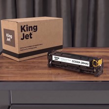 Kingjet Hp Uyumlu CC532A (304A) Sarı Standart Kapasiteli (Tekli) Çipli Muadil Toner | Hp Color Laserjet CP2025N