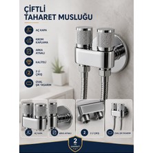 Kayra Grup Su Armatürleri Kayra Çiftli Taharet Tek Giriş Çift Çıkış Taharet Musluğu