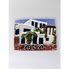 Mundy Ağva Polyester Kabartmalı Magnet 7,5 x 5,5 cm Dekoratif Hediyelik Buzdolabı Süsü (KOD:1595)