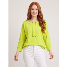 Neden Tekstil Kadın Relaxed Fit Uzun Kollu Yuvarlak Yaka Basic Bluz