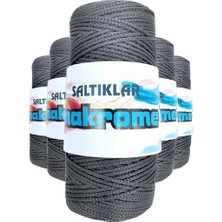 Royaleks Group 5 Adet Polyester Makrome Ipi 420 Koyu Gri 100 gr