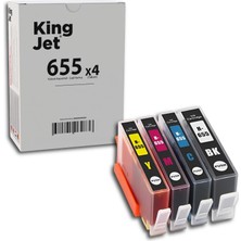 Kingjet Hp 655 Uyumlu Standart Kapasiteli 4 Renk (Takım) Muadil Kartuş Çipli | Deskjet 4625