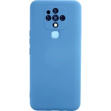 Elivora Newface Tecno Camon 16 Kılıf Nano Içi Kadife Silikon - Mavi