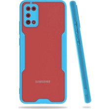 Elivora Newface Samsung Galaxy A02S Kılıf Platin Silikon - Mavi