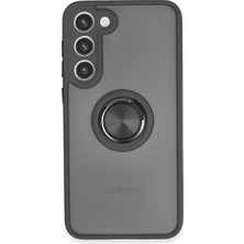 Elivora Newface Samsung Galaxy S23 Plus Kılıf Montreal Yüzüklü Silikon Kapak - Siyah