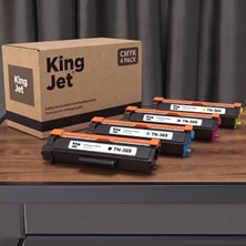 Kingjet Brother Uyumlu TN-369 Yüksek Kapasiteli (4 Renk Takım) Muadil Toner
