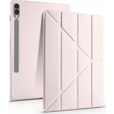 Elivora Newface Samsung Galaxy X610 Tab S9 Fe Plus 12.4 Kılıf Kalemlikli Mars Tablet Kılıfı - Rose Gold