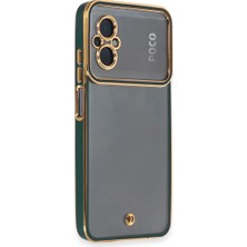 Elivora Newface Xiaomi Poco M5 Kılıf Liva Lens Silikon - Yeşil