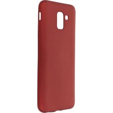 Elivora Newface Samsung Galaxy J6 Kılıf First Silikon - Bordo