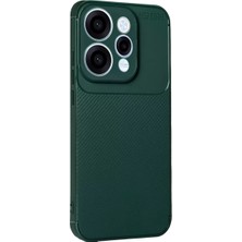 Elivora Newface Oppo Reno 15 Auto Focus Karbon Kapak - Koyu Yeşil