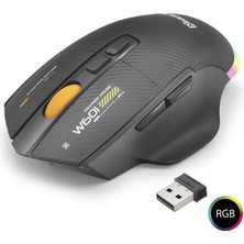 Aydogan's Ayd Tri Mode Gaming Mouse 12800 Dpi 7 Tuş Makro 1000Hz Rgb - Siyah W601B