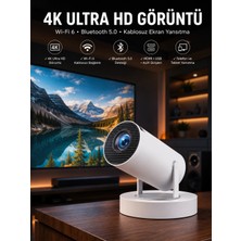 İlk El Grup Taşınabilir Android Projeksiyon Ayaklı Çift Kollu 4K Çözünürlüklü Sinema Projeksiyonu