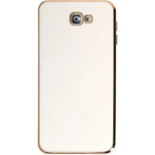 Elivora Newface Samsung Galaxy J7 Prime Kılıf Volet Silikon - Beyaz