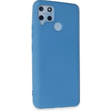 Elivora Newface Realme C15 Kılıf Nano Içi Kadife Silikon - Mavi