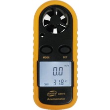 Belirtilmemiş GM816 Anemometre Termometreli Hava Akım Ölçer, Siyah